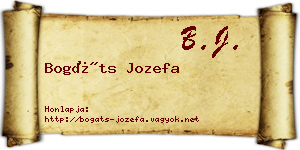 Bogáts Jozefa névjegykártya
